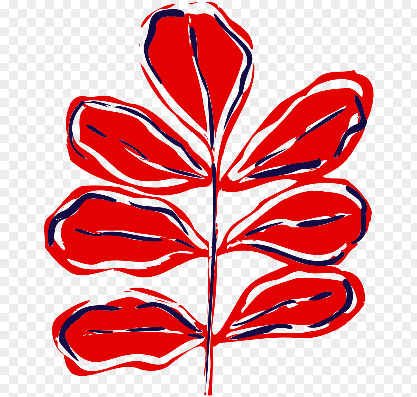 Flower Plant Stem Line Art Leaf Petal PNG