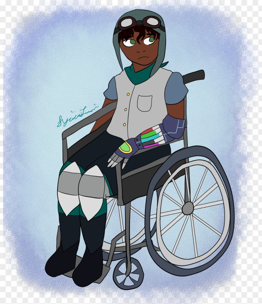 Wheelchair Sitting Cartoon PNG