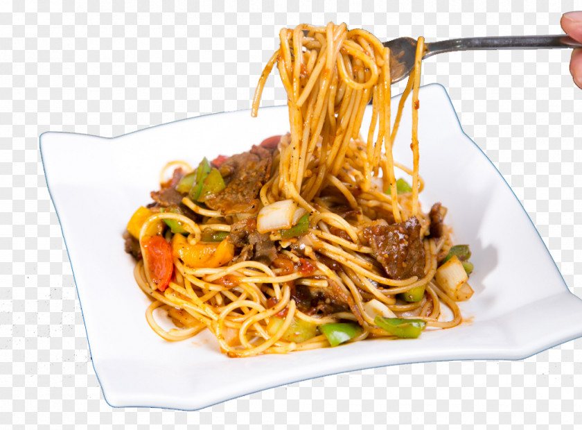 Black Pepper Beef Pasta Chow Mein Instant Noodle Soup Beefsteak Fried Noodles PNG