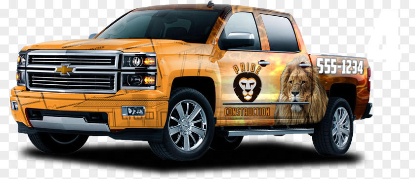 Car Wrap Chevrolet Silverado Advertising Pickup Truck Van PNG