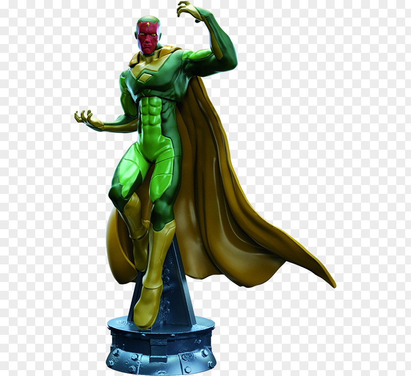 Vision Marvel Figurine Statue Character Fiction PNG