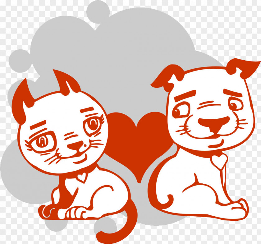 Cartoon Cat With Puppy Pictures Kitten PNG