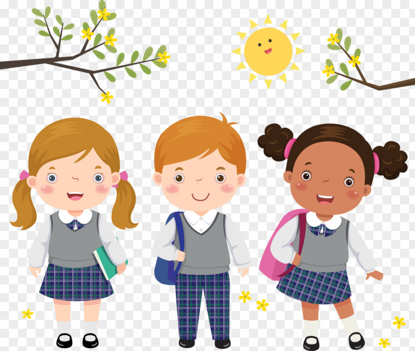 Children Wear Uniforms Vector Student School Uniform Child PNG