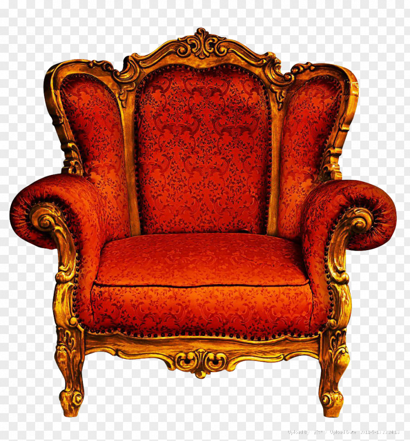 Creative Upscale Red Sofa Chair Couch PNG