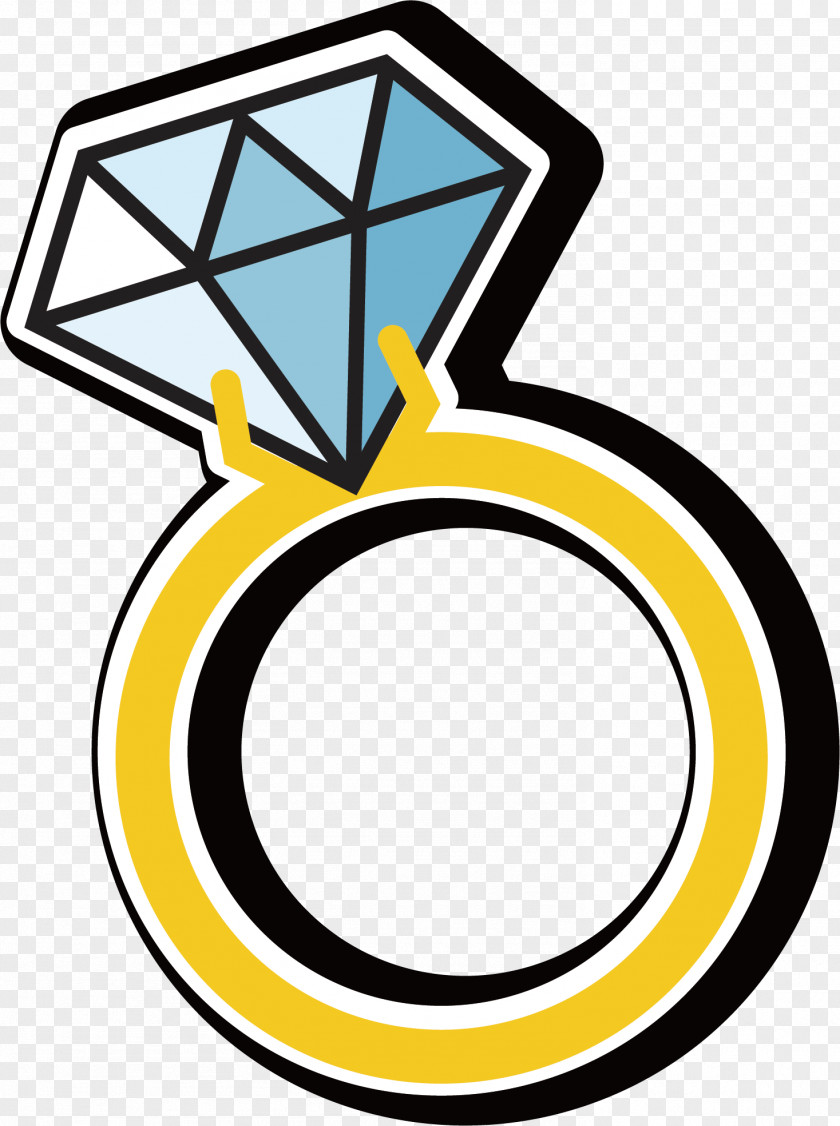 Diamond Ring Vector Blue Gemstone PNG
