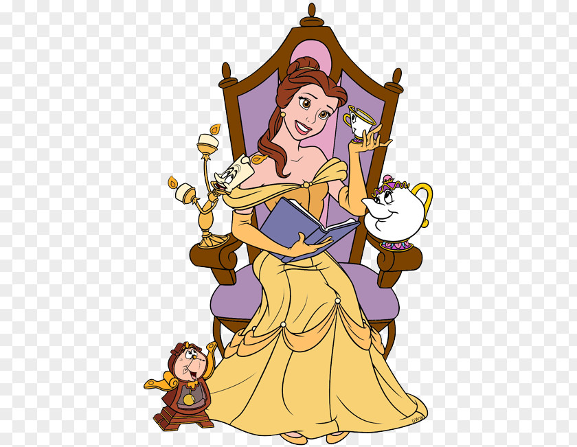 Beauty And The Beast Belle Chip Mrs. Potts PNG