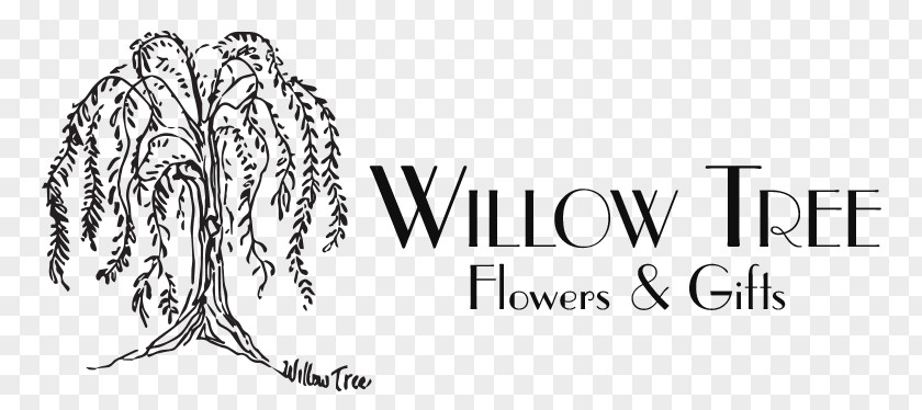 Bonsai Tree Circle Willow Flowers & Gifts Black Logo Graphics PNG