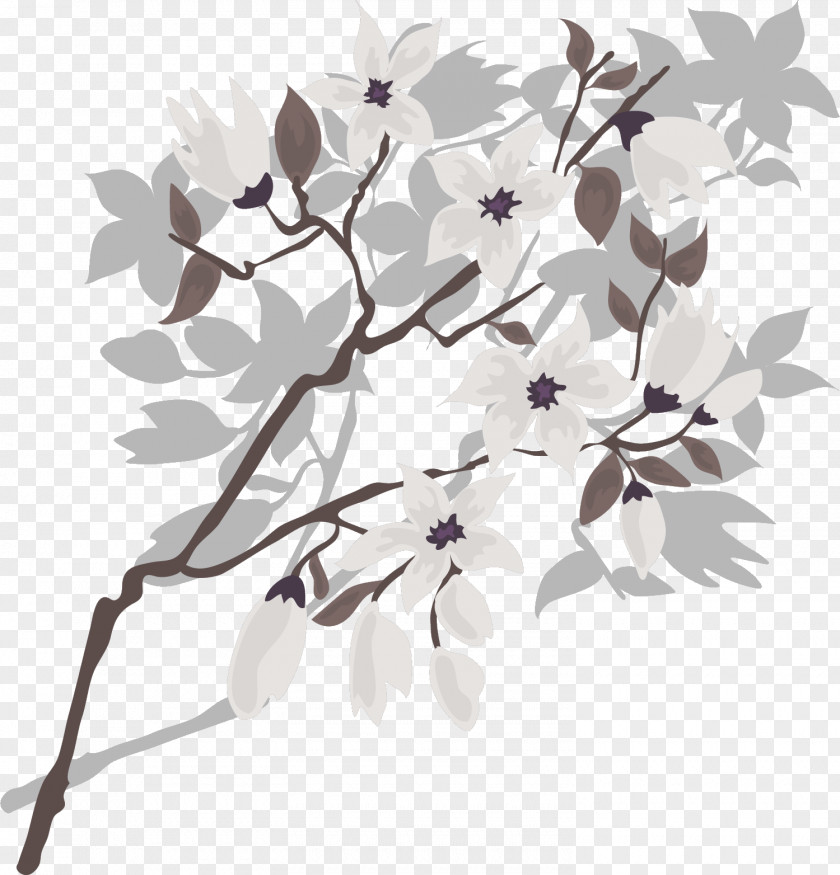 Flower Grey PNG