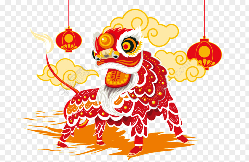 Lion Dance Chinese New Year Dragon PNG