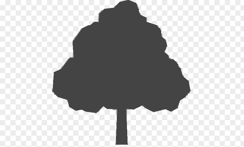 Tree Silhouette White Font PNG