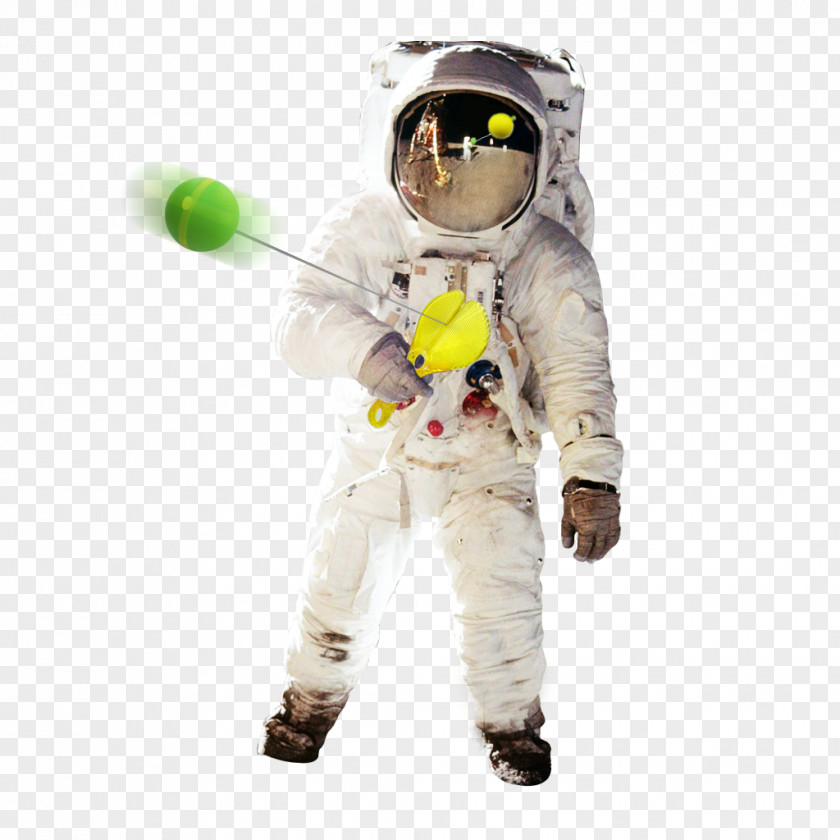 Astronaut Paddle Ball Toy Game PNG