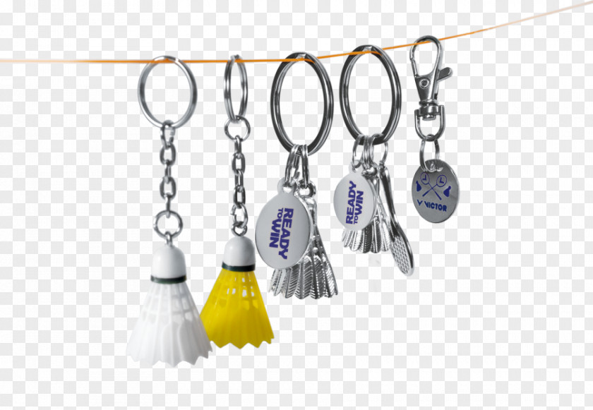 Badminton Earring Key Chains Shuttlecock Token Coin PNG