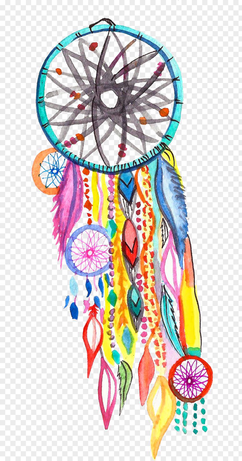 Painting Watercolor Dreamcatcher Clip Art PNG