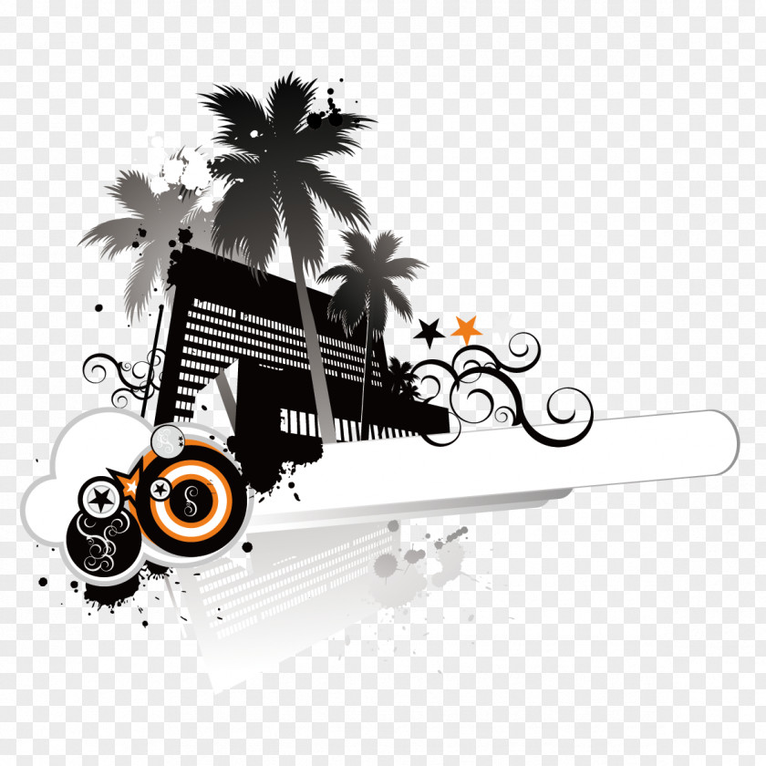 Vector Construction And Coconut Trees Royalty-free Stock Photography Clip Art PNG