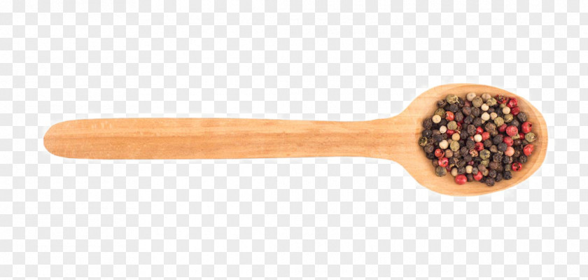 Wooden Spoon With Condiments Seasoning PNG