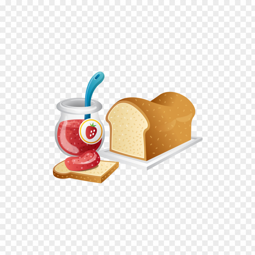 Bread And Strawberry Sauce Zwieback Food Cake PNG