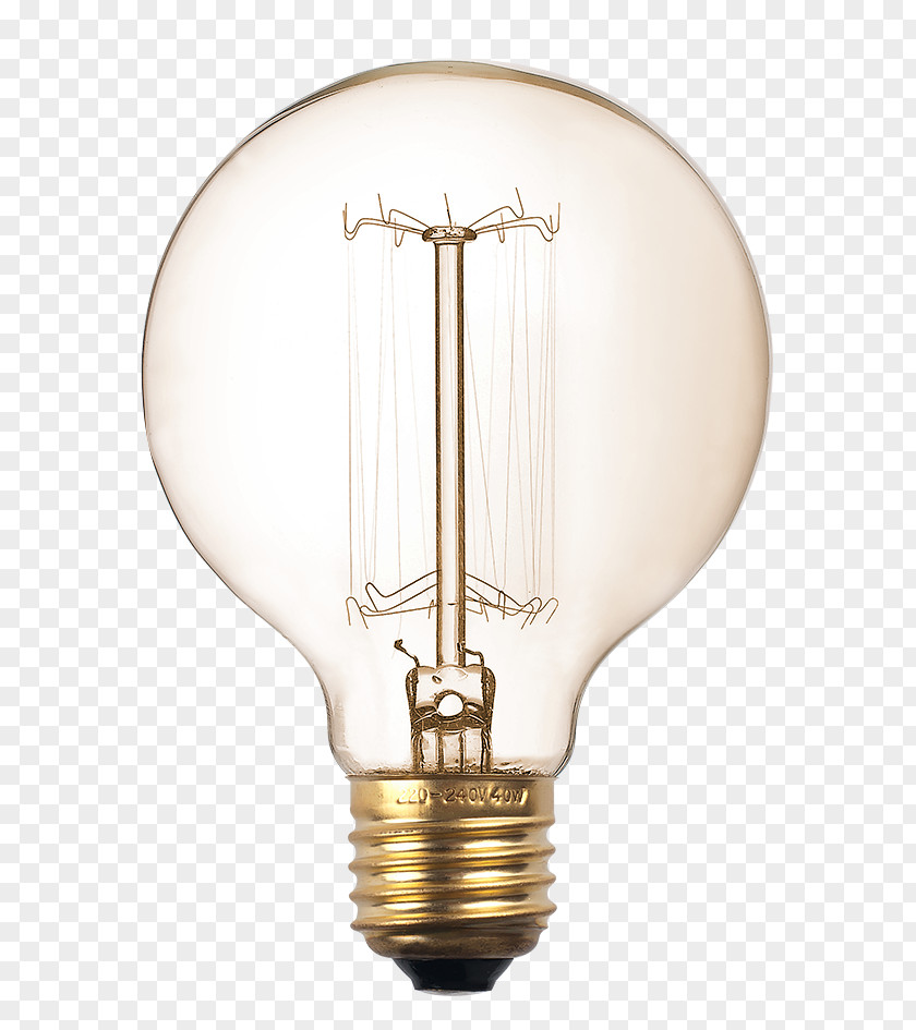 Light Incandescent Bulb Edison Screw Lamp LED Filament PNG