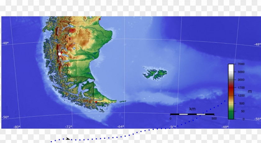 Map Disappearance Of ARA San Juan Argentina Falkland Islands Argentine Sea (S-42) PNG