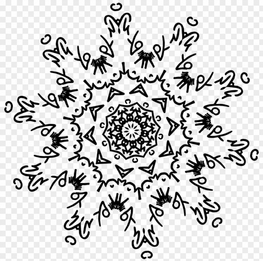Snowflake Creative Koch Fractal Drawing Pattern PNG
