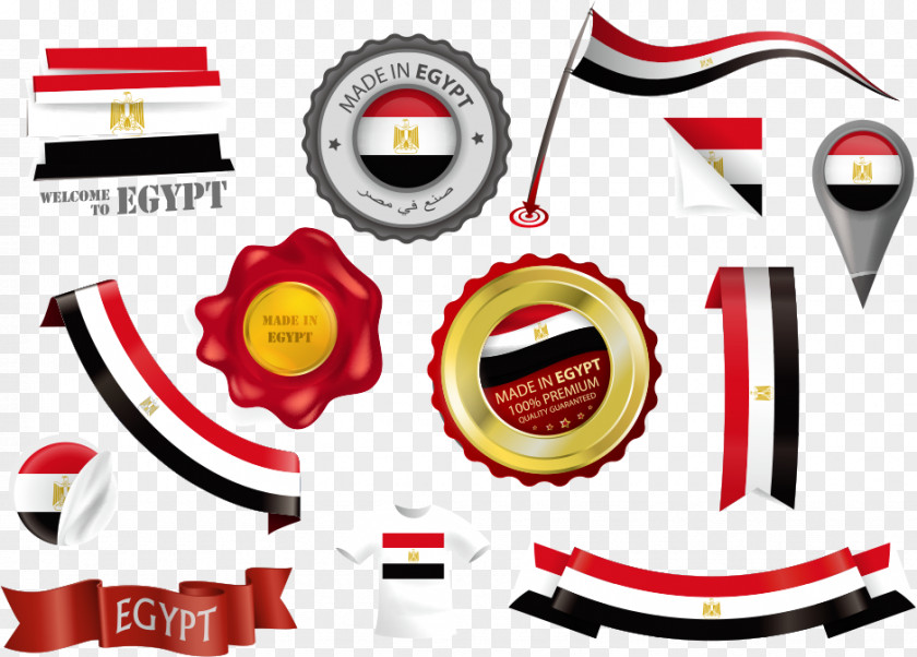Vector Egyptian Flag And National Emblem Of Egypt South Africa PNG