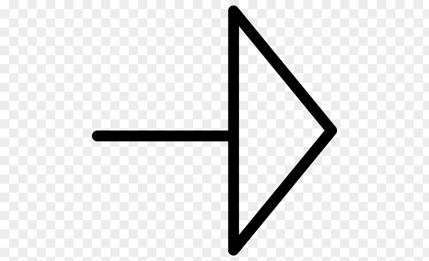 Triangle Line Right Icon Design PNG