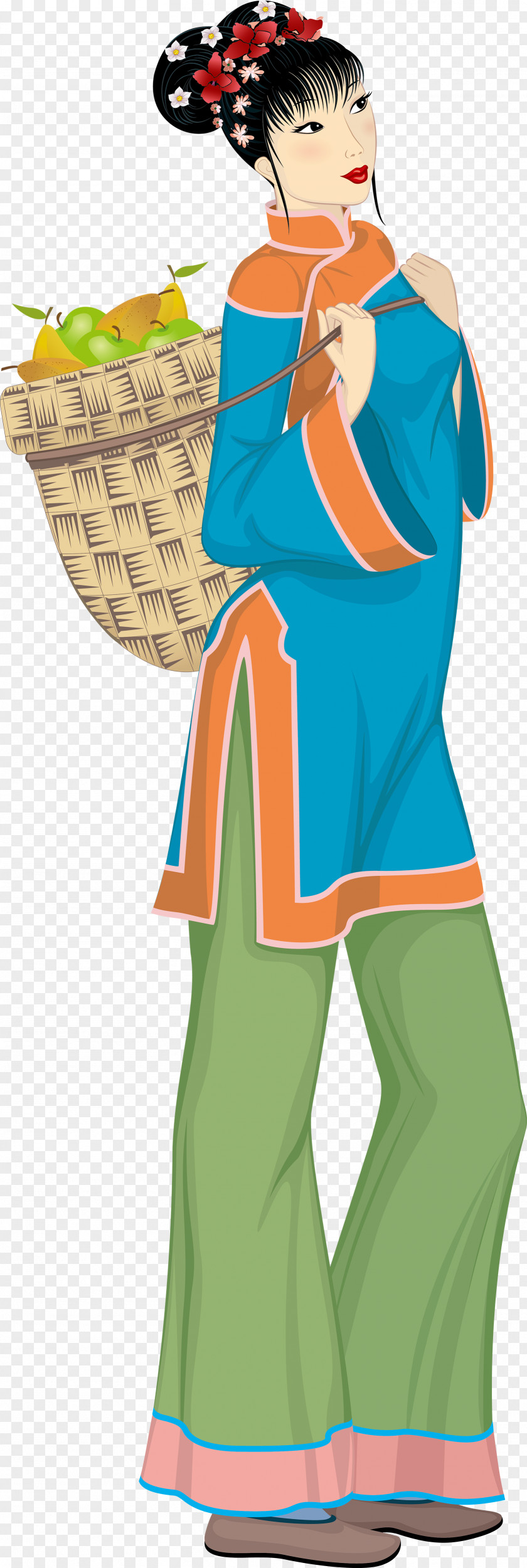 Vector Back To The Basket Ancient Women Clip Art PNG