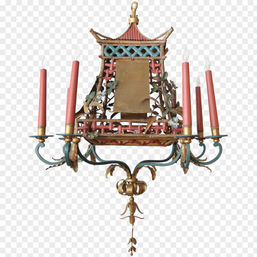 Chinoiserie Chandelier Light Fixture Lighting PNG