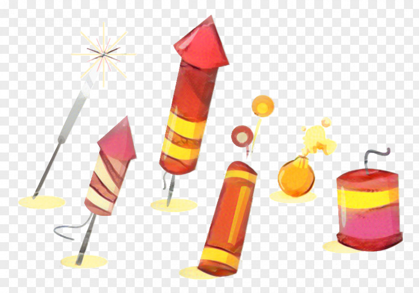 Cone Candle Firecracker Chinese New Year PNG