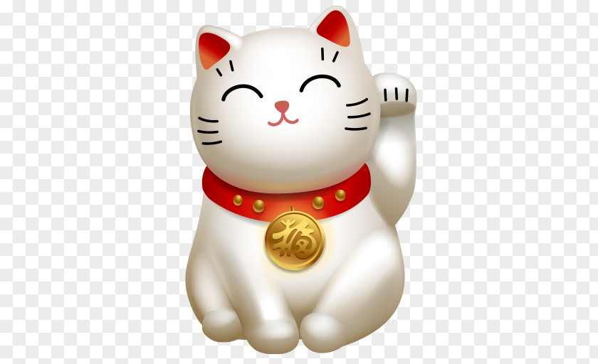 Cat Maneki-neko Good Luck Charm Talisman PNG