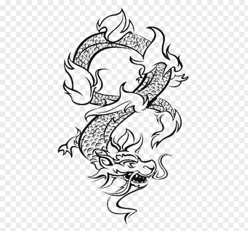 Chinese Dragon Material Longjian Stroke Learning Mythology PNG