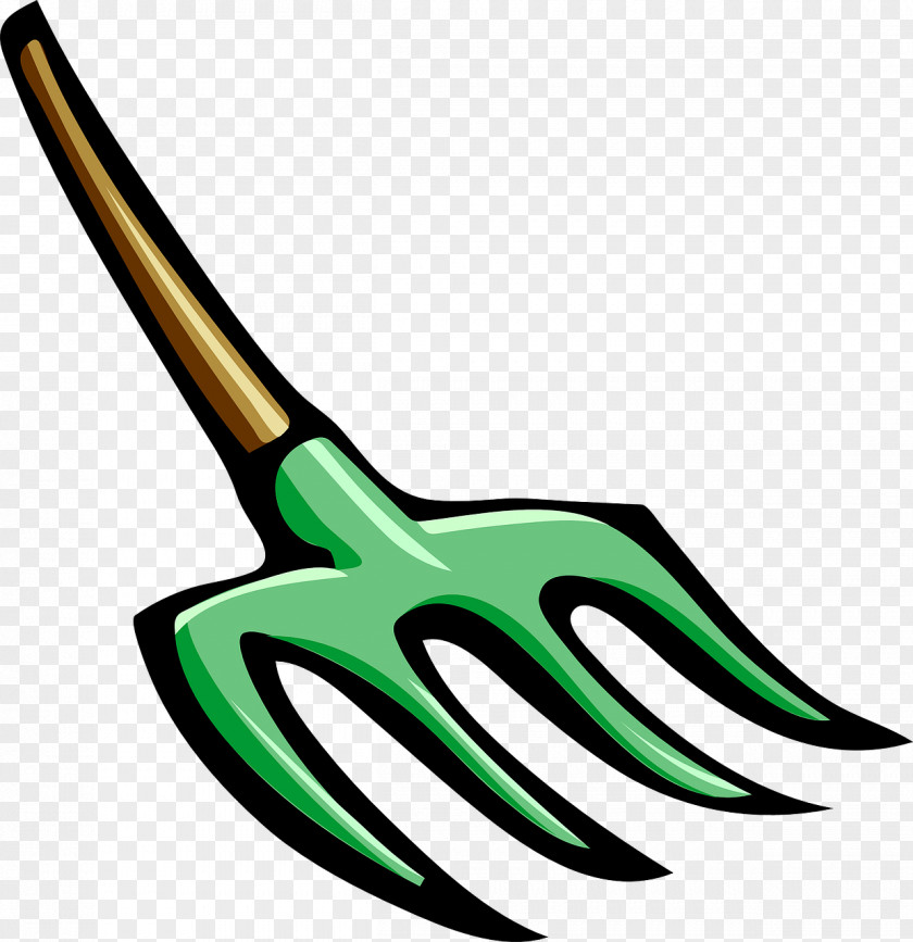 Green Fork Pitchfork Clip Art PNG