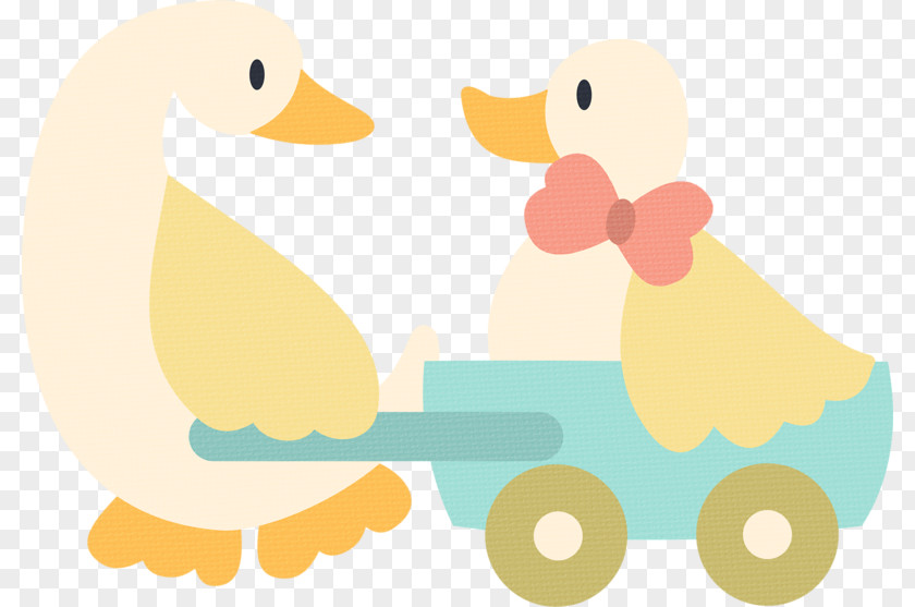 Hand-painted Cartoon Duck Illustration PNG
