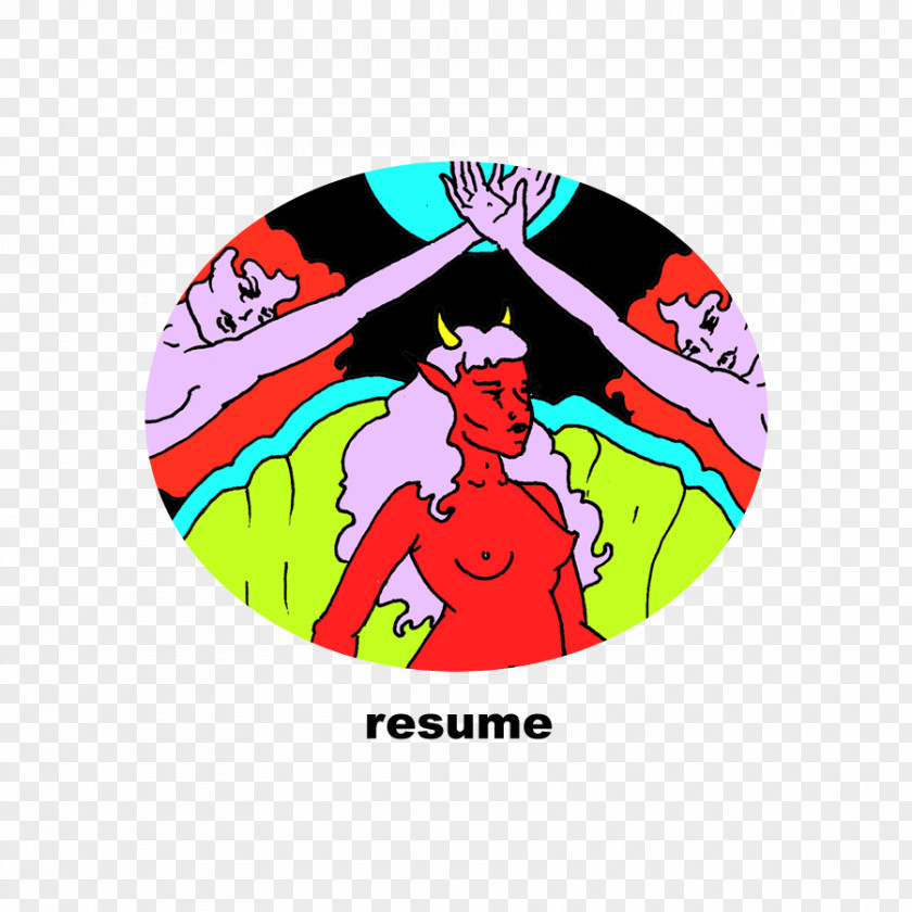 Resume Logo Pink M Font PNG