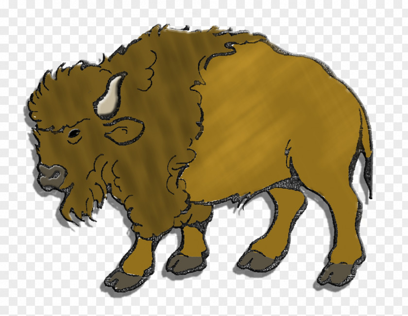 Baby Bison Clip Art American Image Illustration PNG