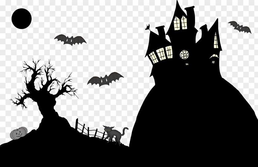 Halloween Drawing Shadow Silhouette PNG