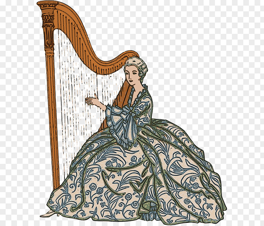 Harp Artist Woman Pixabay PNG