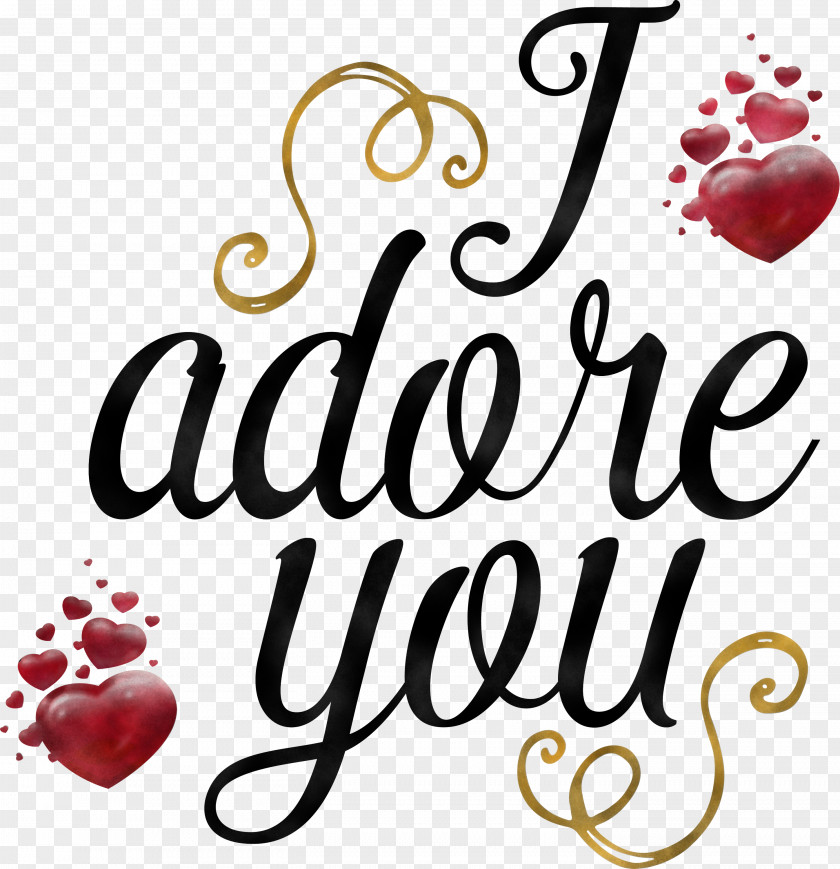 I Adore You Valentines Day Quote PNG