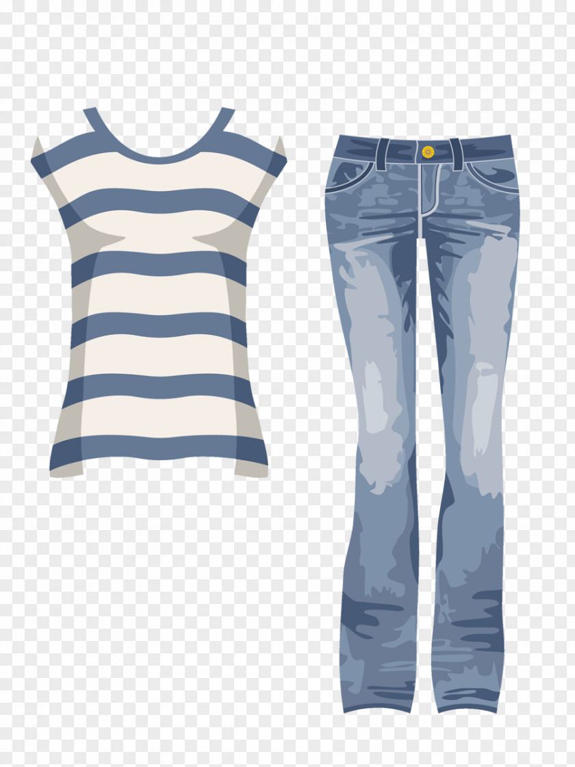 Women Set Jeans Adobe Illustrator PNG