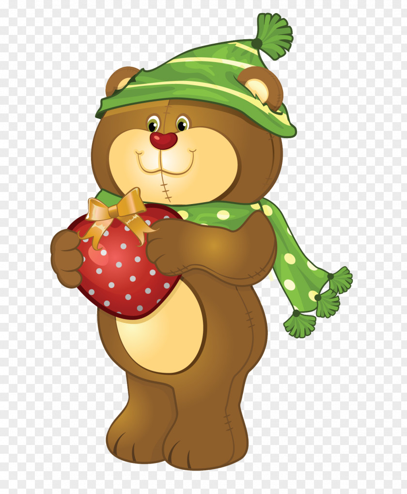 Bear Teddy Bears' Christmas Clip Art Illustration PNG