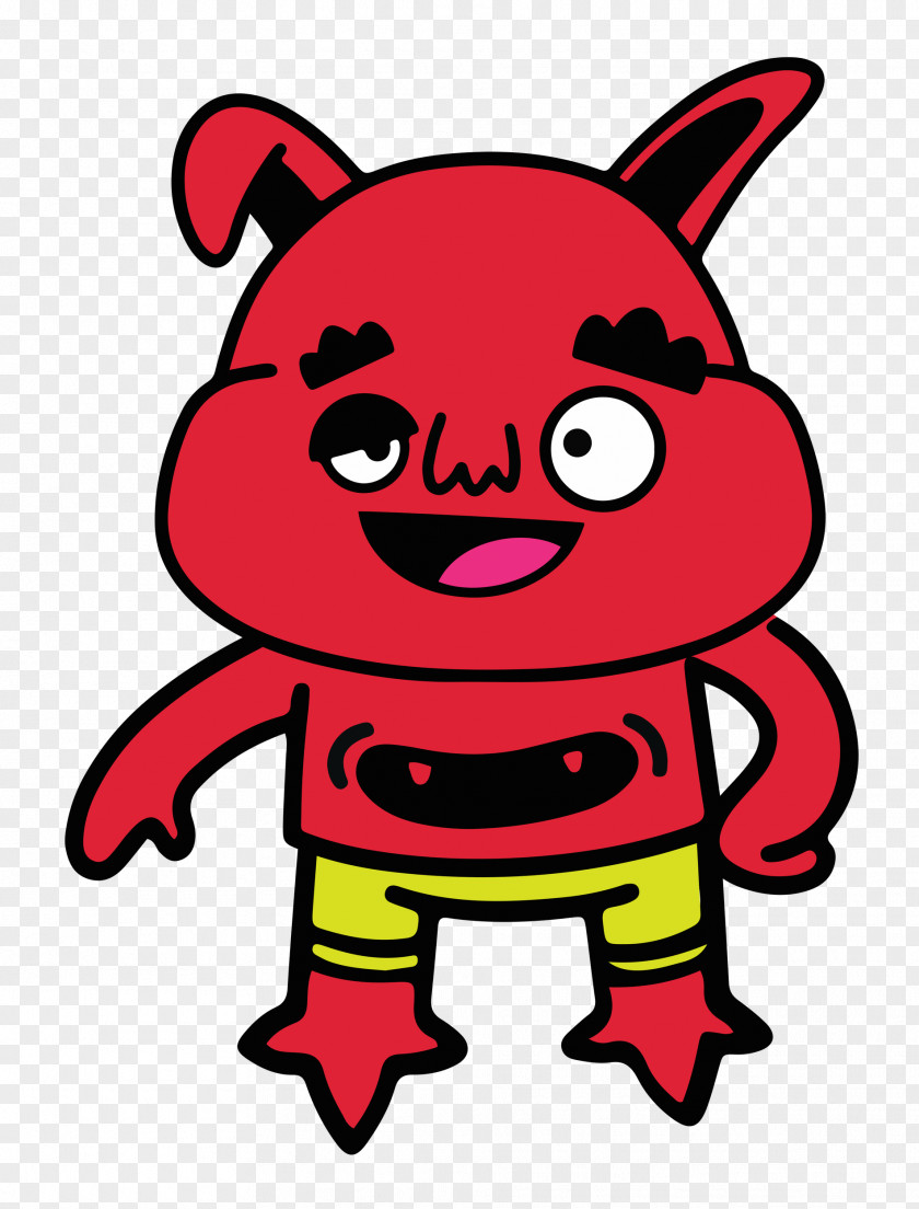 Cartoon Character Red Line Snout PNG