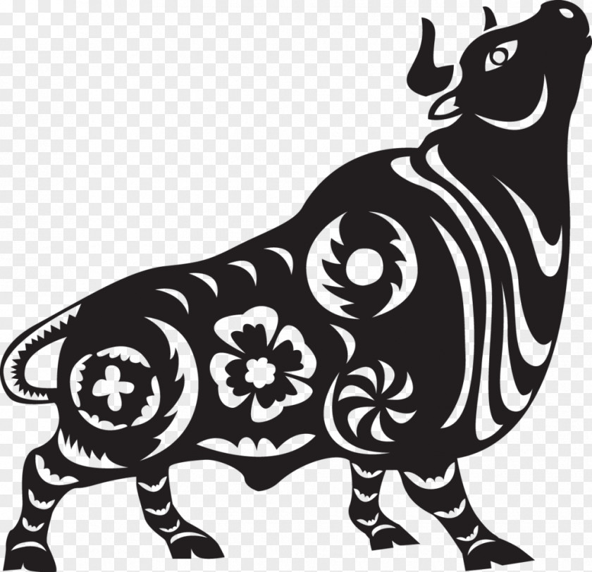 Cdr Chinese Zodiac Ox Papercutting Art PNG