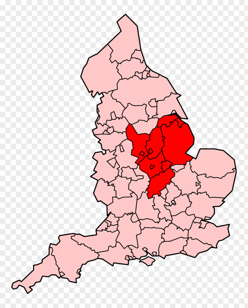 Map East Midlands World Industrial Revolution The PNG