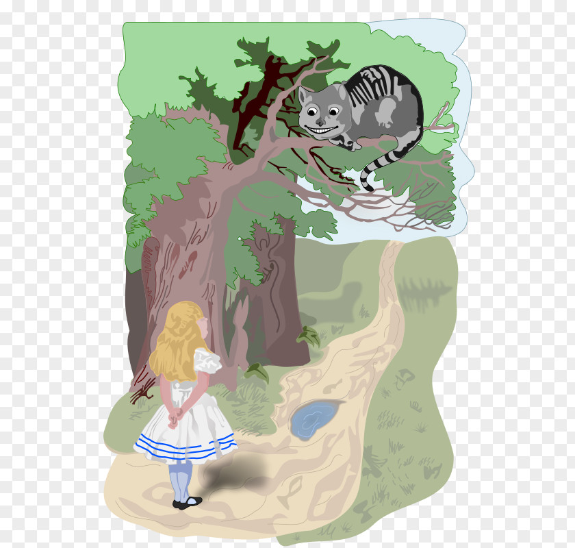 Alice Vector Cheshire Cat Alice's Adventures In Wonderland Drawing PNG