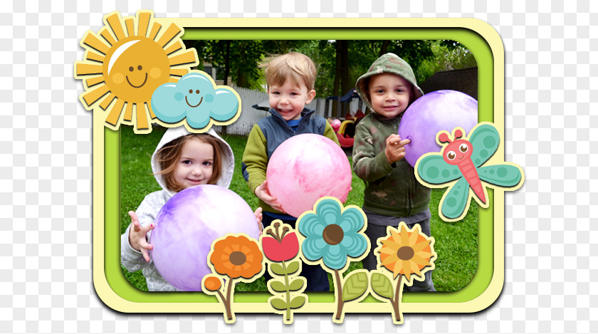 Play Outside Floral Design Easter Toddler Picture Frames PNG