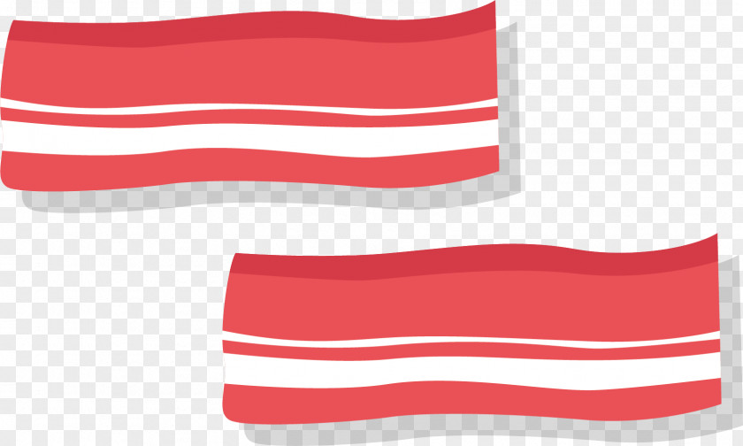 Snowflake Bacon Red Flag Pattern PNG