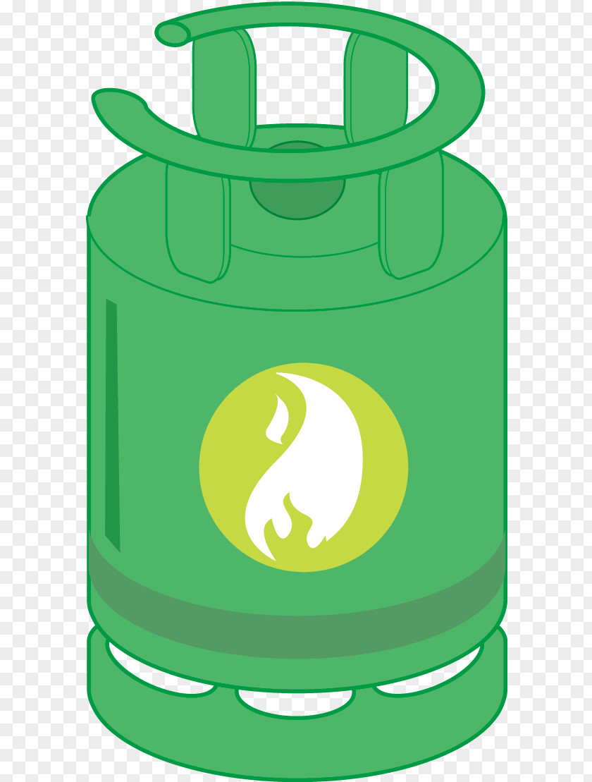Vector Green Gas Tank Cylinder Clip Art PNG