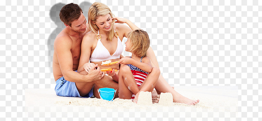 People At The Beach Family Hotel Installation Art Canvas PNG