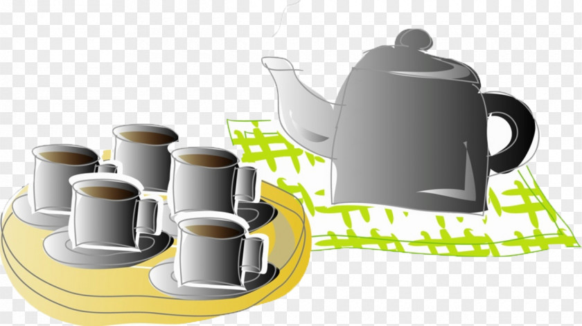 Tea Kettle Teapot Coffee Cup Illustration PNG