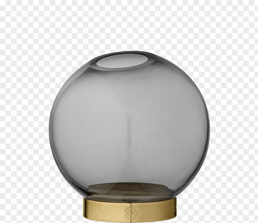 Vase Brass Glass Globe PNG
