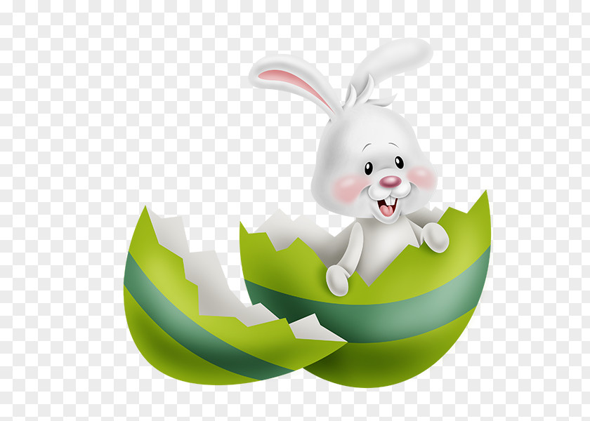 Easter Bunny Egg Postcard Basket PNG